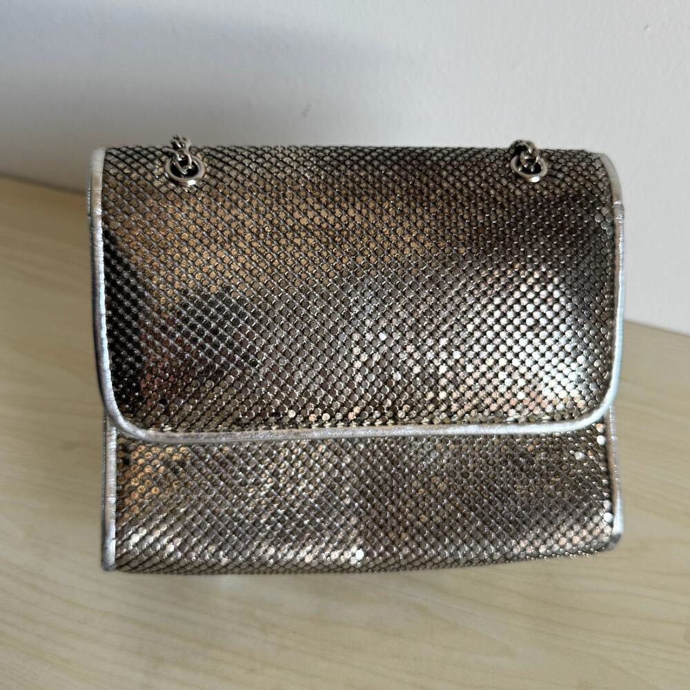 Vintage WHITING AND DAVIS INTERNATIONAL Silver Mesh Evening Purs